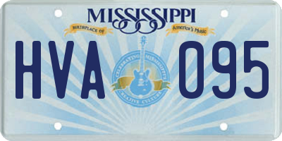 MS license plate HVA095