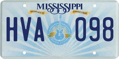 MS license plate HVA098