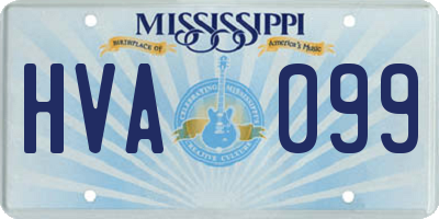 MS license plate HVA099