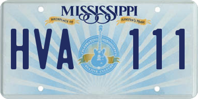 MS license plate HVA111