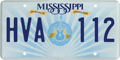 MS license plate HVA112