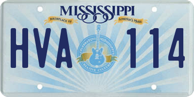 MS license plate HVA114