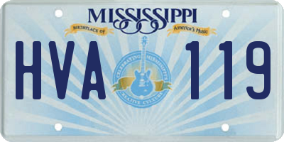 MS license plate HVA119