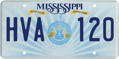MS license plate HVA120