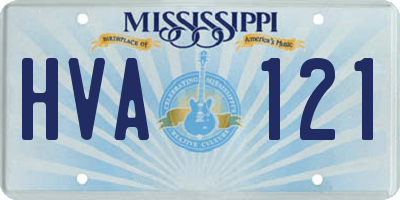 MS license plate HVA121