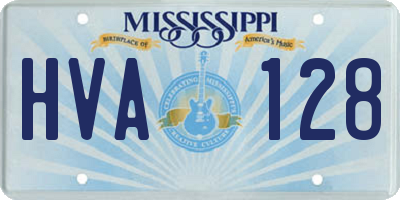 MS license plate HVA128