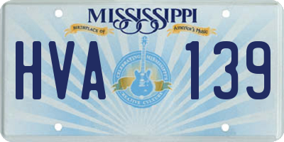MS license plate HVA139