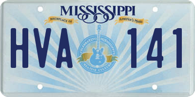 MS license plate HVA141