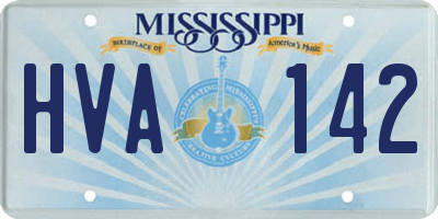 MS license plate HVA142