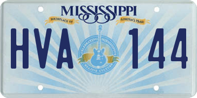 MS license plate HVA144