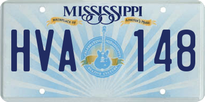 MS license plate HVA148