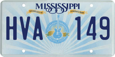 MS license plate HVA149