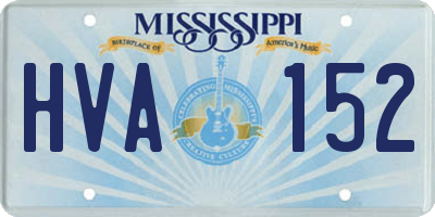 MS license plate HVA152