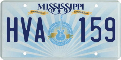 MS license plate HVA159