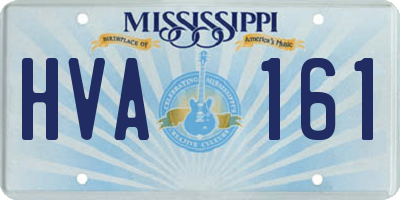 MS license plate HVA161