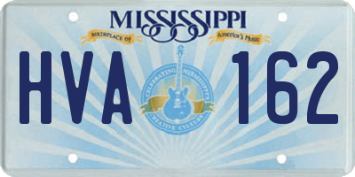 MS license plate HVA162