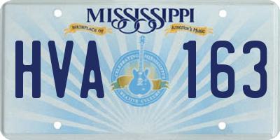 MS license plate HVA163