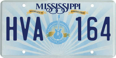 MS license plate HVA164
