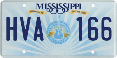 MS license plate HVA166