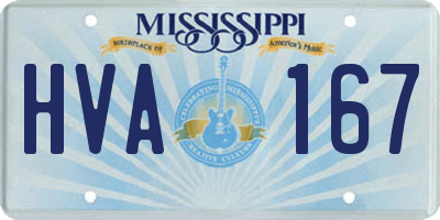 MS license plate HVA167
