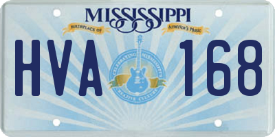 MS license plate HVA168