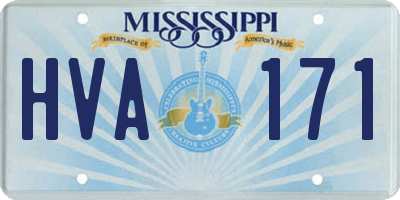 MS license plate HVA171