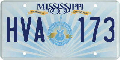 MS license plate HVA173