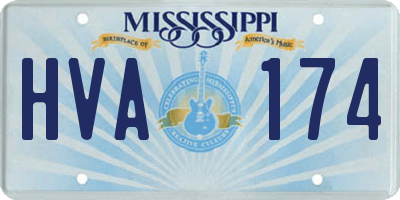 MS license plate HVA174
