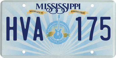 MS license plate HVA175
