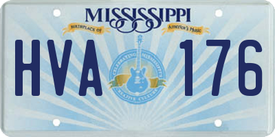 MS license plate HVA176