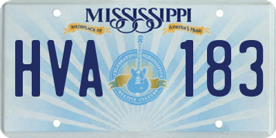 MS license plate HVA183