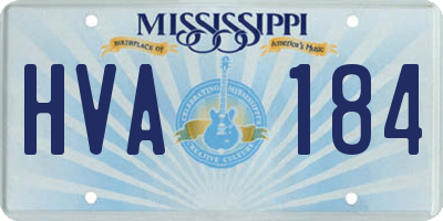 MS license plate HVA184