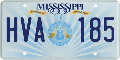 MS license plate HVA185