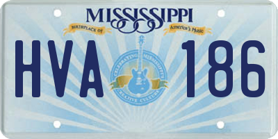 MS license plate HVA186