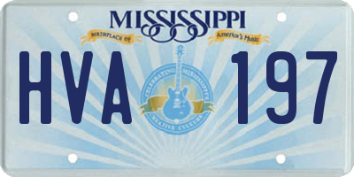 MS license plate HVA197