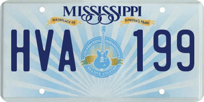 MS license plate HVA199