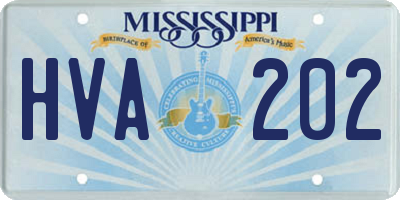 MS license plate HVA202