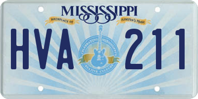 MS license plate HVA211