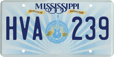 MS license plate HVA239