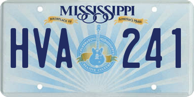 MS license plate HVA241
