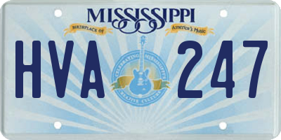 MS license plate HVA247