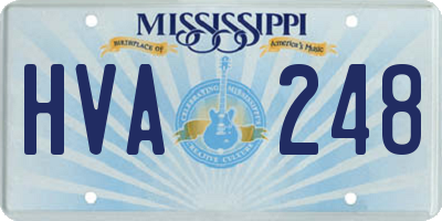 MS license plate HVA248