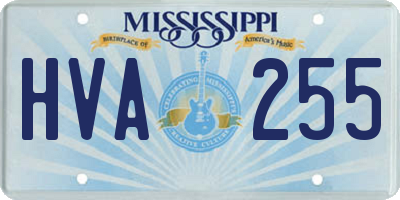 MS license plate HVA255
