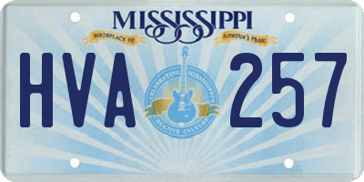 MS license plate HVA257