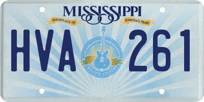 MS license plate HVA261