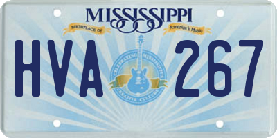 MS license plate HVA267