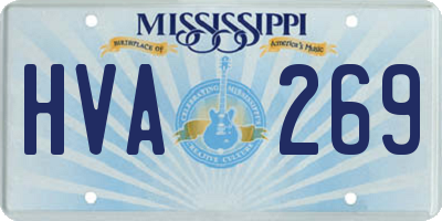 MS license plate HVA269