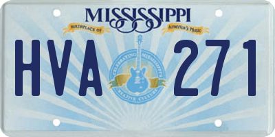 MS license plate HVA271