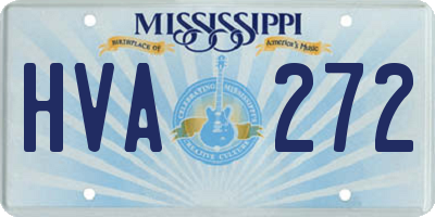 MS license plate HVA272