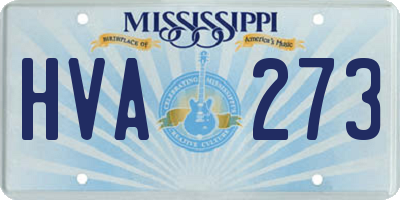 MS license plate HVA273